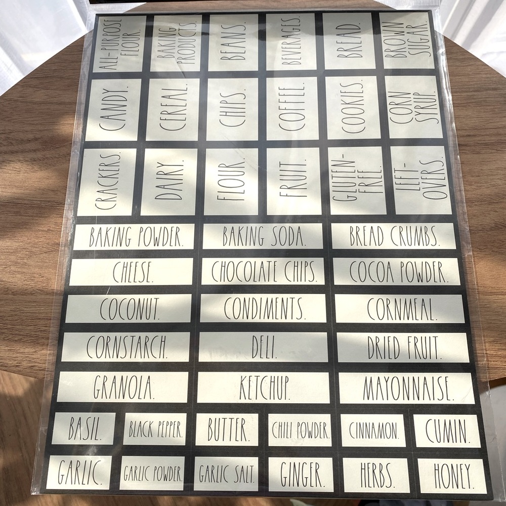 NWT Rae Dunn organizing labels